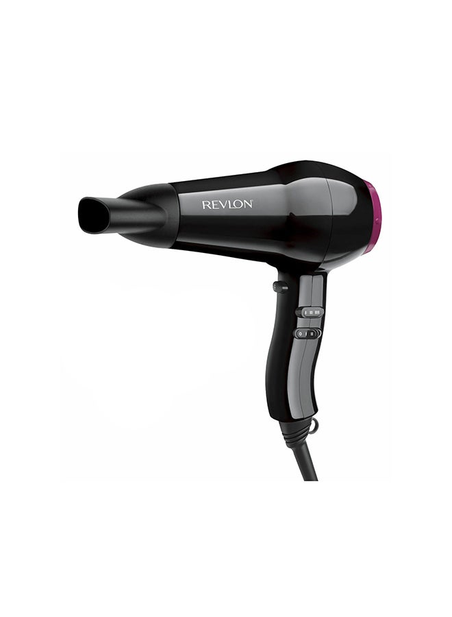 Revlon Fast & Light Hair Dryer, 2000 Watts, 3 heat, 2 speed settings. Cold shot Black 18.7 x 10.1 x 27.7cm