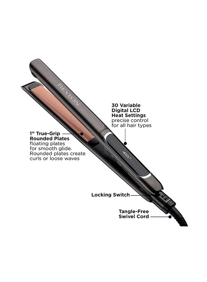Salon Straight Copper Smooth Styler Black 125mm - image 2