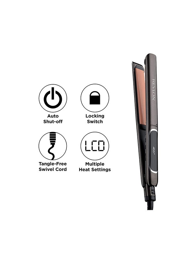 Salon Straight Copper Smooth Styler Black 125mm - image 3