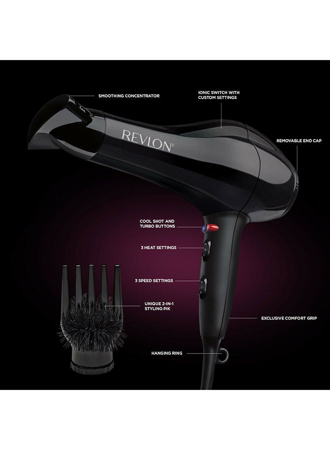 RVDR5221 Salon Performance Hair Dryer, 2000 Watts Black - image 2