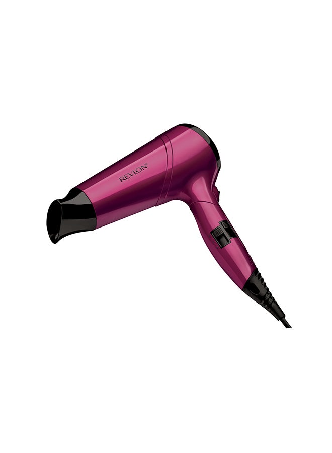 Frizz Fighter Hair Dryer, 2200 Watts, 2 speed and 3 heat setting, folding handle. Cool shot button. Pink 22.5 x 10 x 27cm
