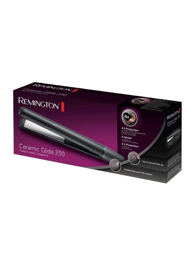 Ceramic Glide Hair Straightener 230°C 30cm black - image 2