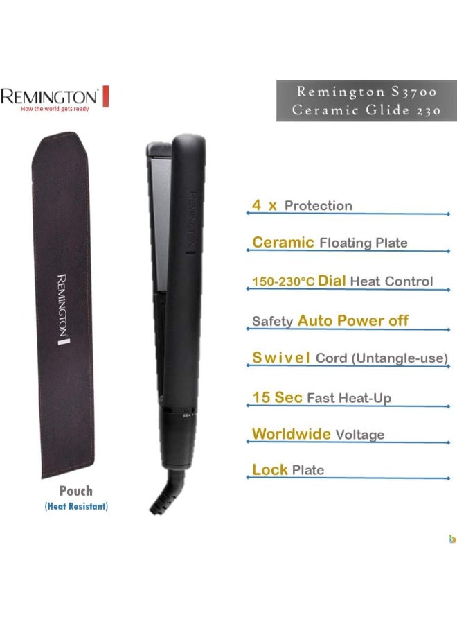 Ceramic Glide Hair Straightener 230°C 30cm black - image 7