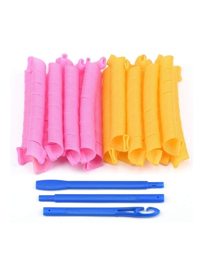 20-Piece Heatless Spiral Hair Curler Set Multicolour