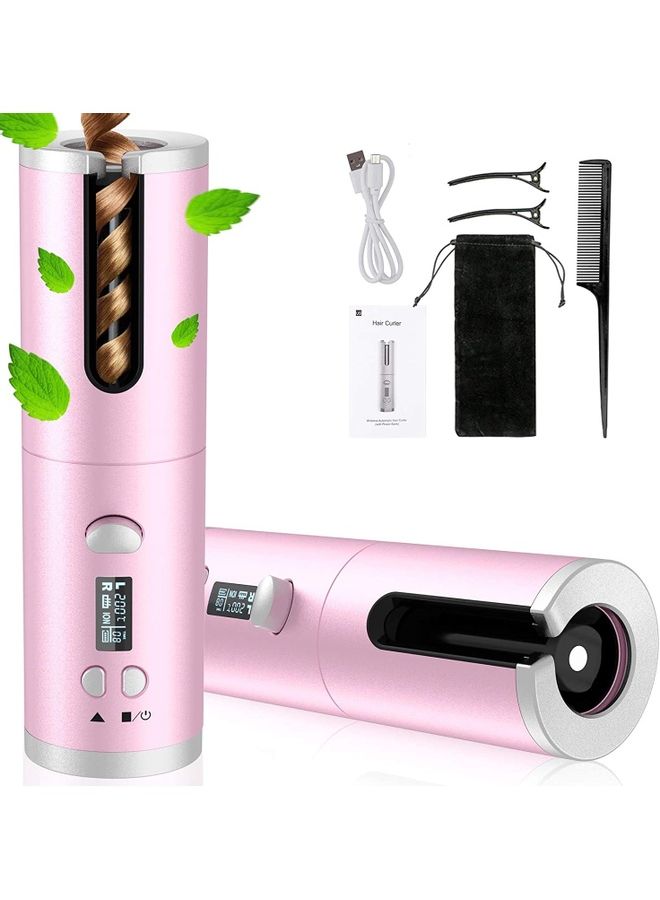 Automatic Hair Curler Set Pink/Black