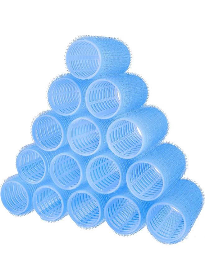 15-Piece Self Grip Hair Rollers Set Blue