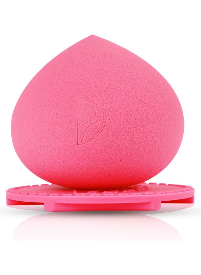 Blending Tool Sponge With Cleaner Pink