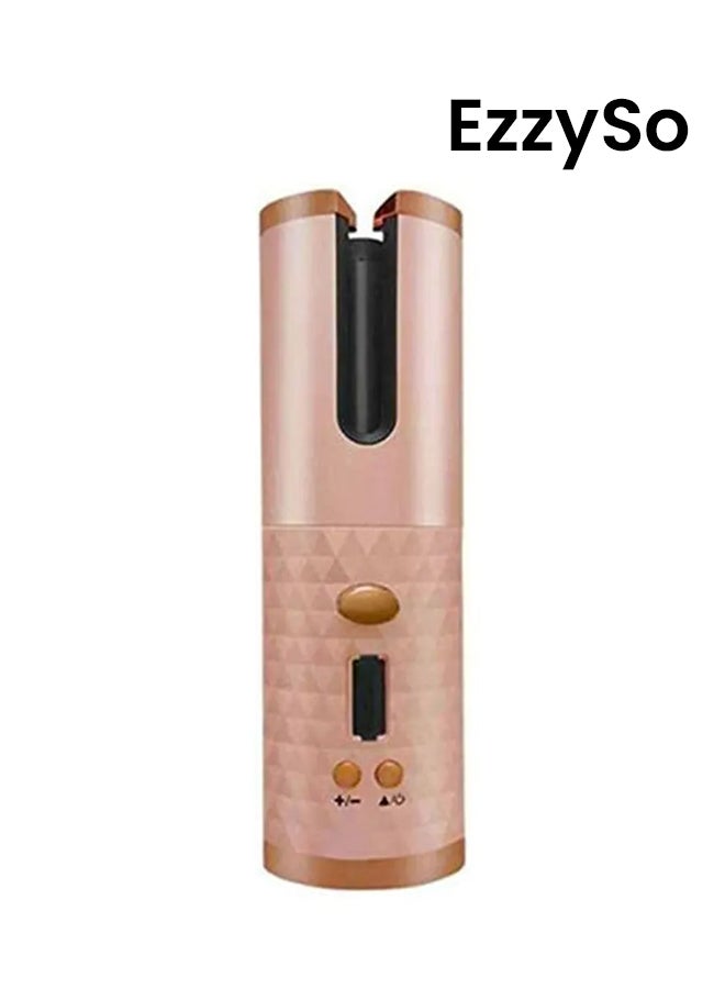 Rechargeable Cordless Automatic Hair Curler Iron Rose Gold