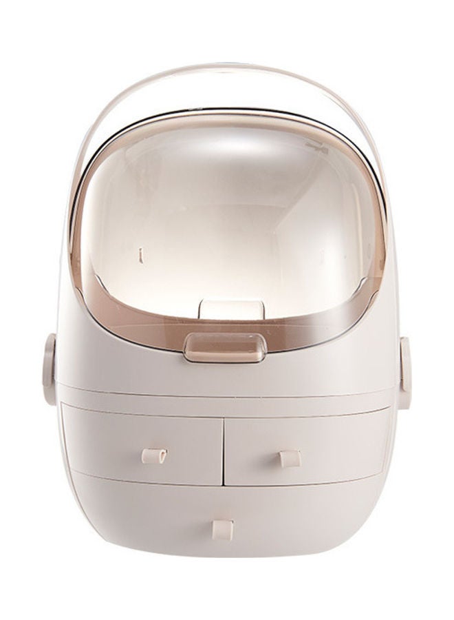 Portable Makeup Storage Drawer Beige/Brown