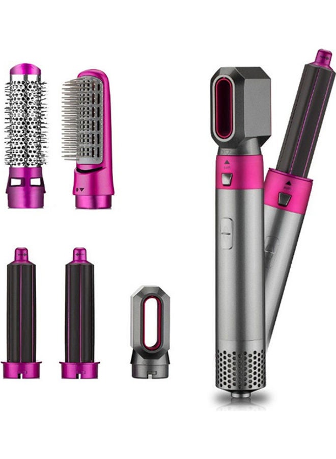 5-In-1 Hair Dryer And Curler Set Pink/Black/Grey