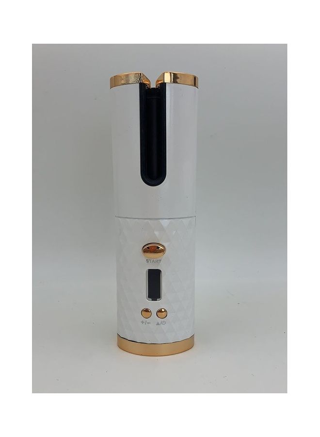 Automatic Hair Curler White/Gold 19x6x5cm