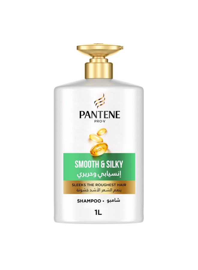 Pro-V Smooth And Silky Shampoo Sleeks Roughest Hair 1litre