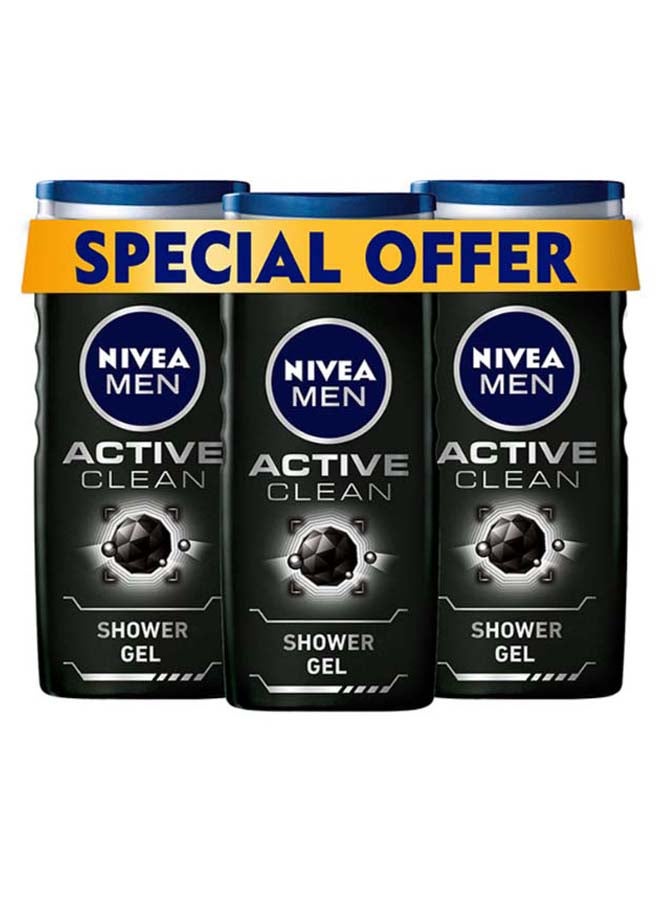 3 In 1 Charcoal Shower Gel Pack Of 3 250ml