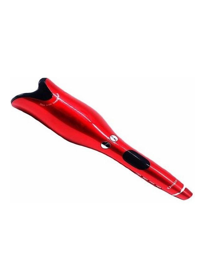 Rose Shape Multi-Function LCD Curling Iron Red