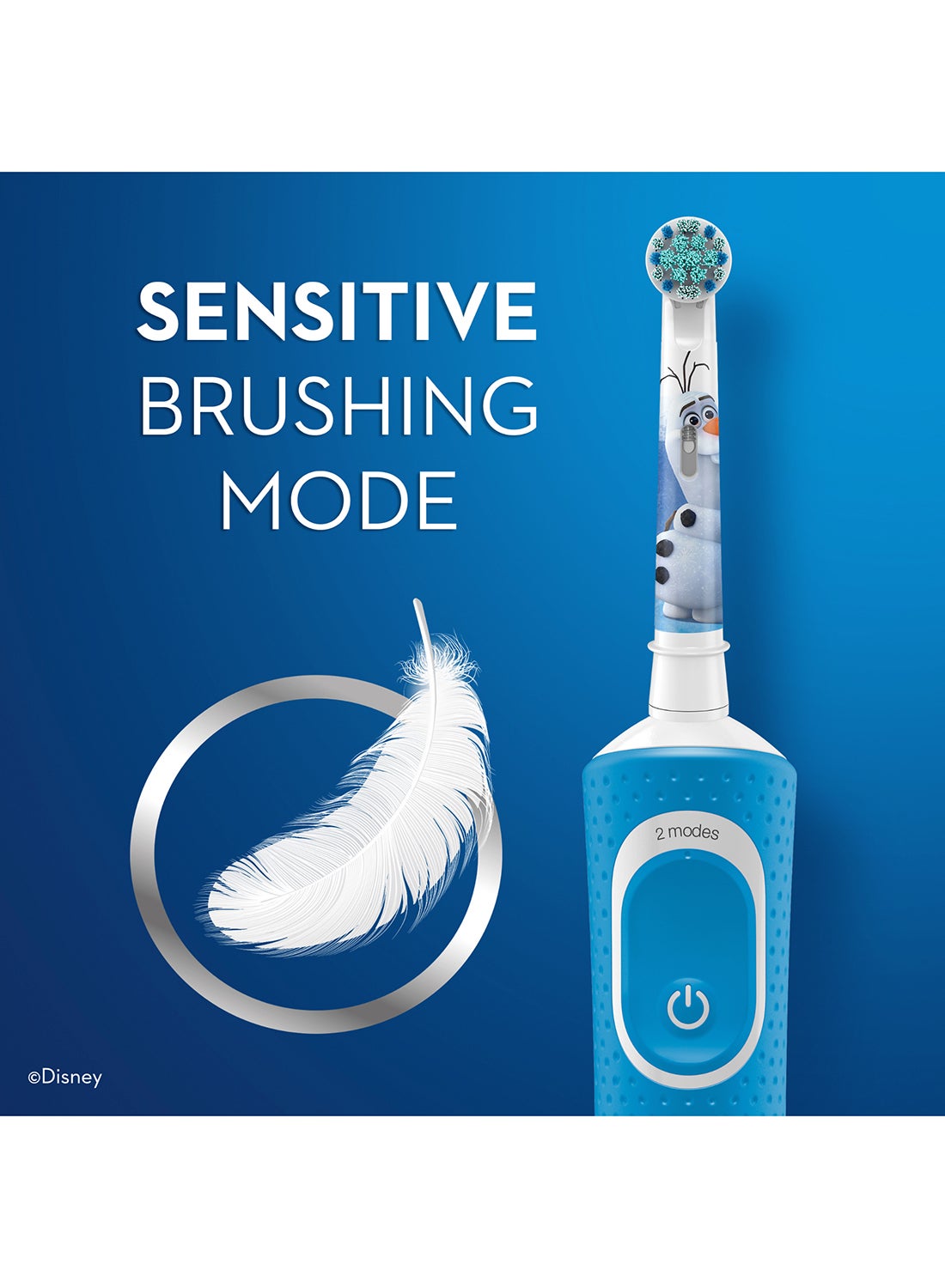 Kids Rechargeable Electric Toothbrush Set, Frozen, with Exclusive Travel Case, 1 Set Blue - image 2