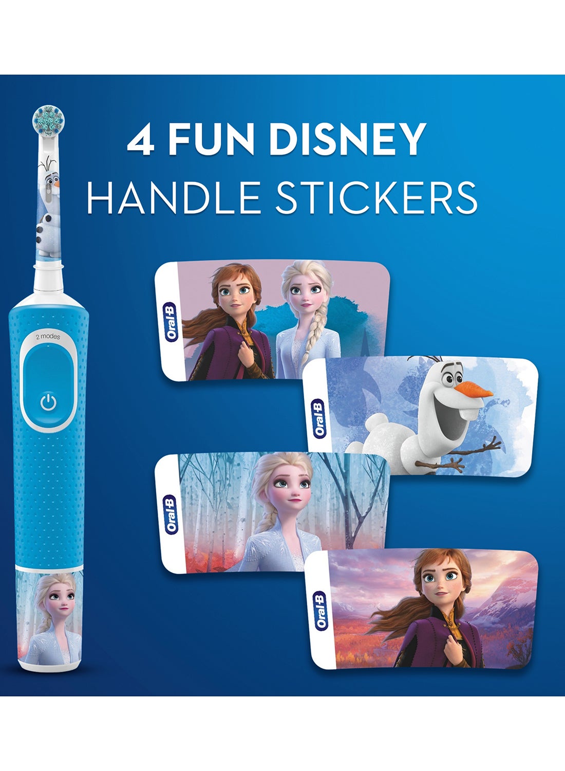 Kids Rechargeable Electric Toothbrush Set, Frozen, with Exclusive Travel Case, 1 Set Blue - image 6