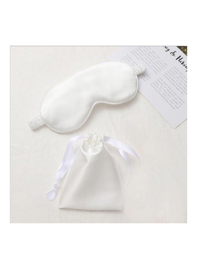 Sleeping Eye Mask with Pouch White 17.5 x 12cm