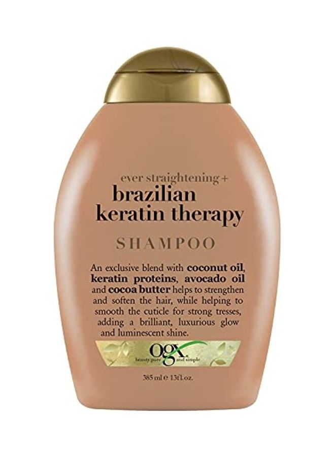 Straightening Brazilian Keratin Therapy Smooth Shampoo Brown 385ml