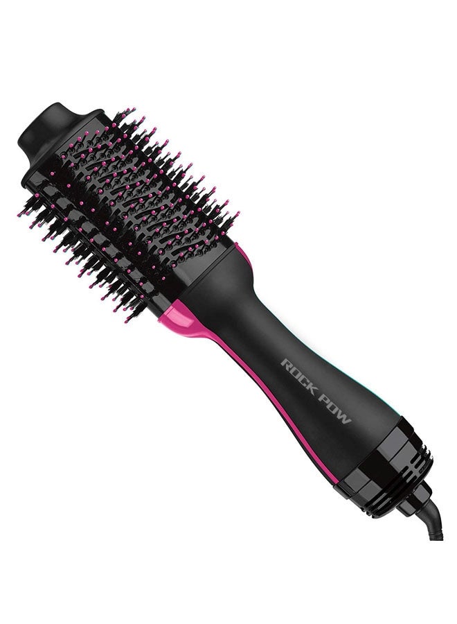 One-Step Hair Dryer and Volumizer Hot Air Brush Black/Pink