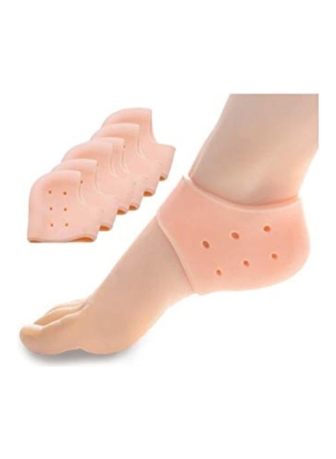 Anti Crack Silicon Gel Heel And Foot Protector Moisturizing Socks For Foot Care Beige
