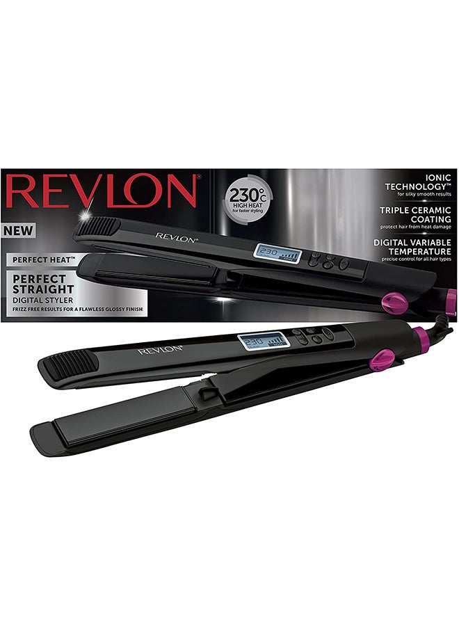 Digital Straightener, dual voltage, frizz control, 9 LCD settings. Multiple heat settings upto 230C. Black - image 2