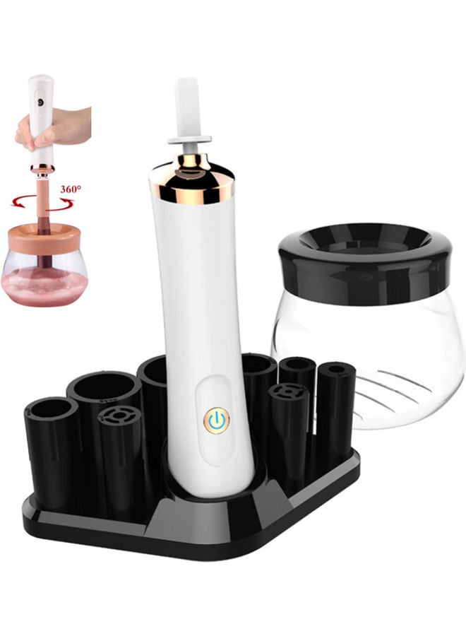 Electric Makeup Brush Cleaner And Dryer Set White