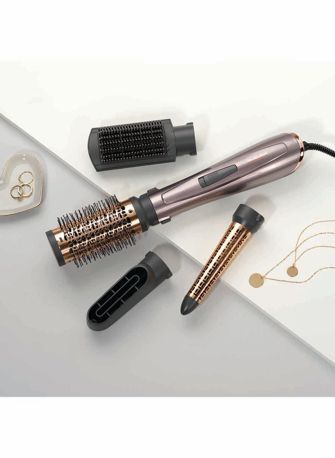 AS136E 1000 Air Styler | Adjustable 2 Heats + Cool Setting | Ionic Technology For Frizz Free Hair | FREE Conical Curling, Volumizing & Precise Drying Attachment With Heat Pouch - Purple - image 2