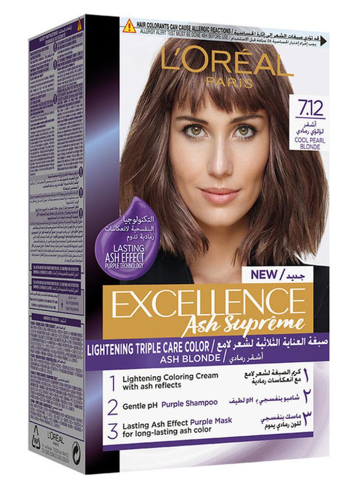 Excellence Ash Supreme Lightening Triple Care Color 7.12 Cool Pearl Blonde 192ml