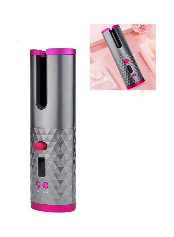 USB Charging Automatic Hair Curler Grey/Pink