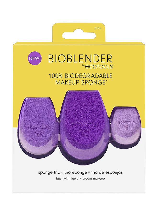 BioBlender Trio Makeup Sponge Purple