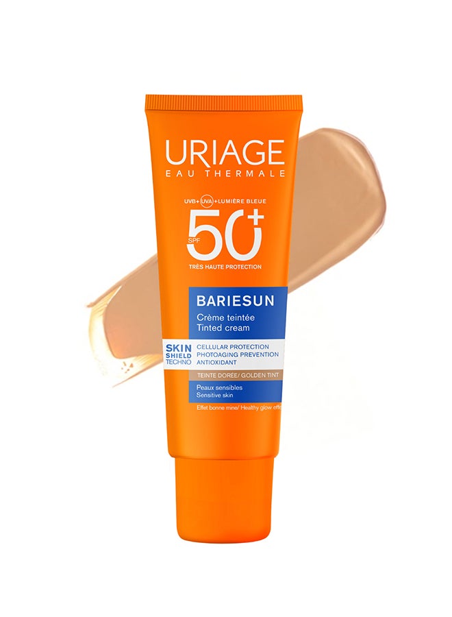 Bariesun SPF 50 Plus Gold Tinted Radiance Enhancing Protective Sun Cream Luminous Finish | For All Skin Types 50ml