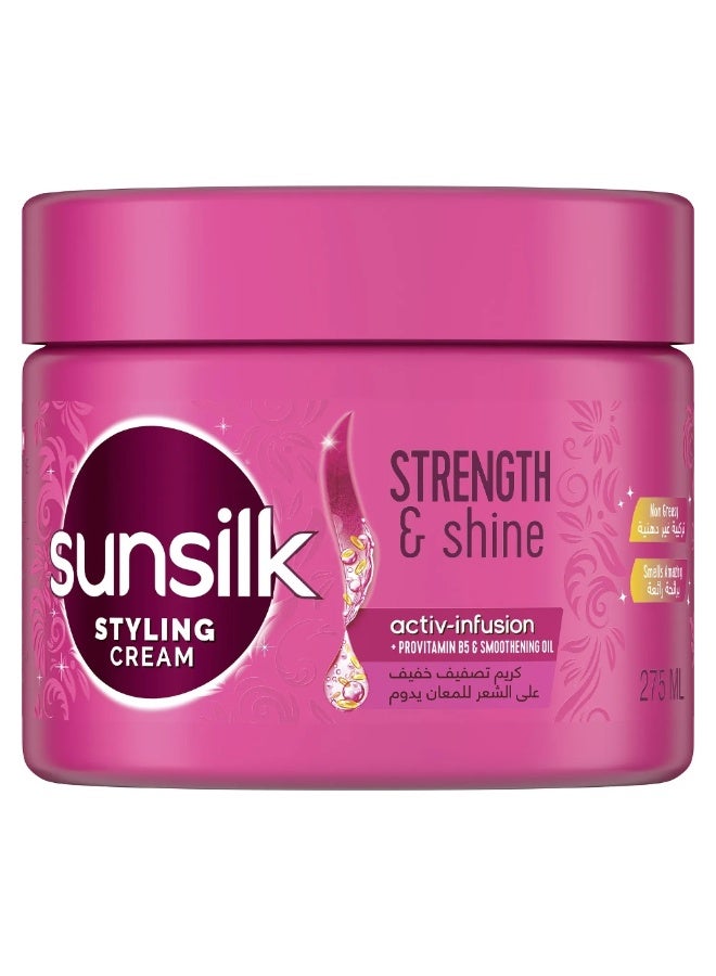 Strength & Shine Styling Cream, Activ Infusion Provitamin B5 & Smoothening Oil, 275ml