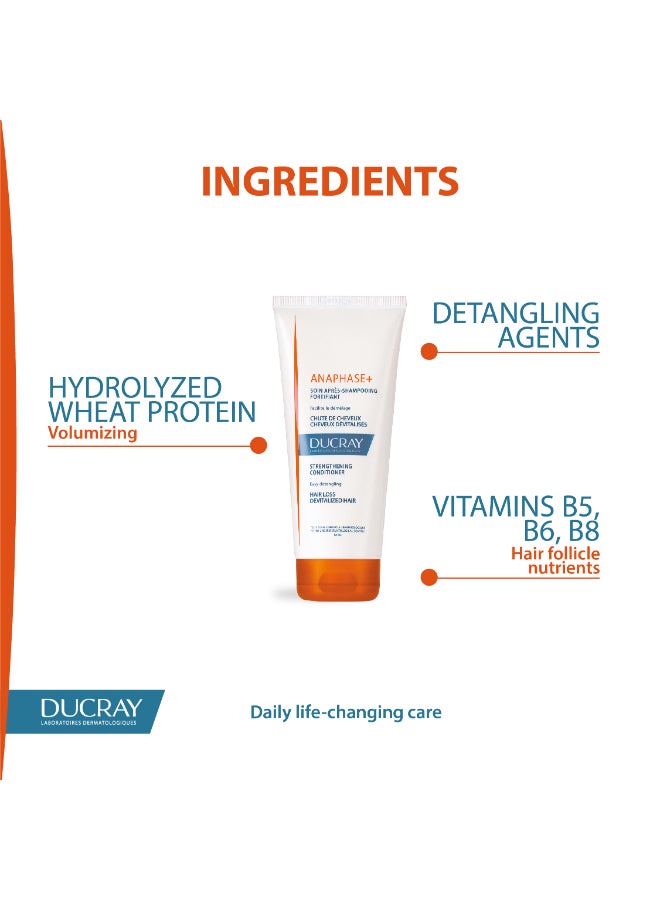 DUCRAY Anaphase+ Strengthening conditioner- Fortifying Vit B5, B6 and B8 - Strengthens the hair- Detangles - Natural & coloured hair - 200 ml 200ml - image 2