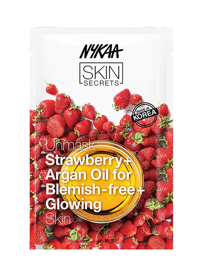 Skin Secrets  Strawberry + Argan Oil Sheet Mask White 20ml White 20ml