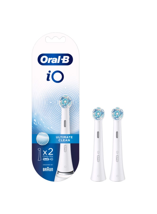 iO Ultimate Clean Rechargeable Electric Toothbrush Replacement Heads, with Personalized Brushing Modes, White, Pack of 2 White - image 2