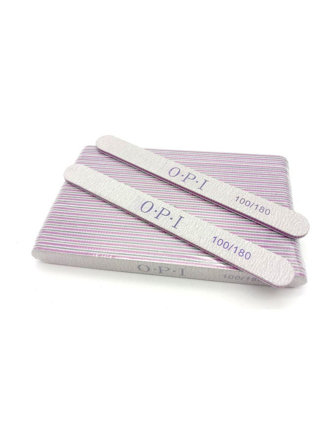 25-Piece Nail  File Oblong Shape 100/180 Grit White