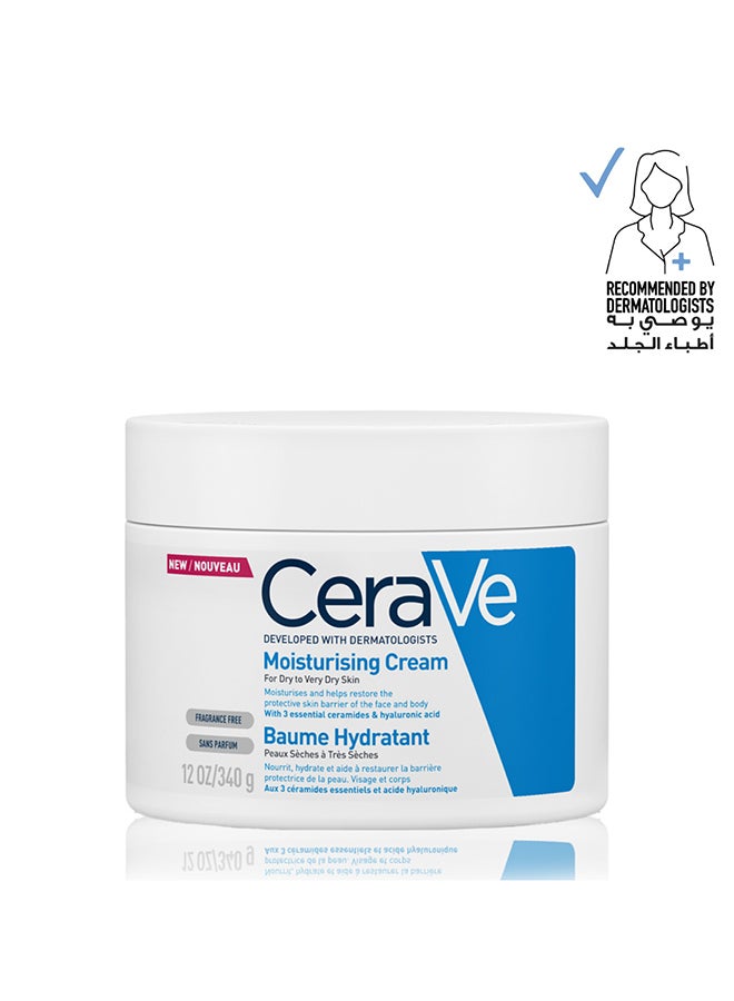 Moisturizing Cream For Dry Skin With Hyaluronic Acid - 340grams