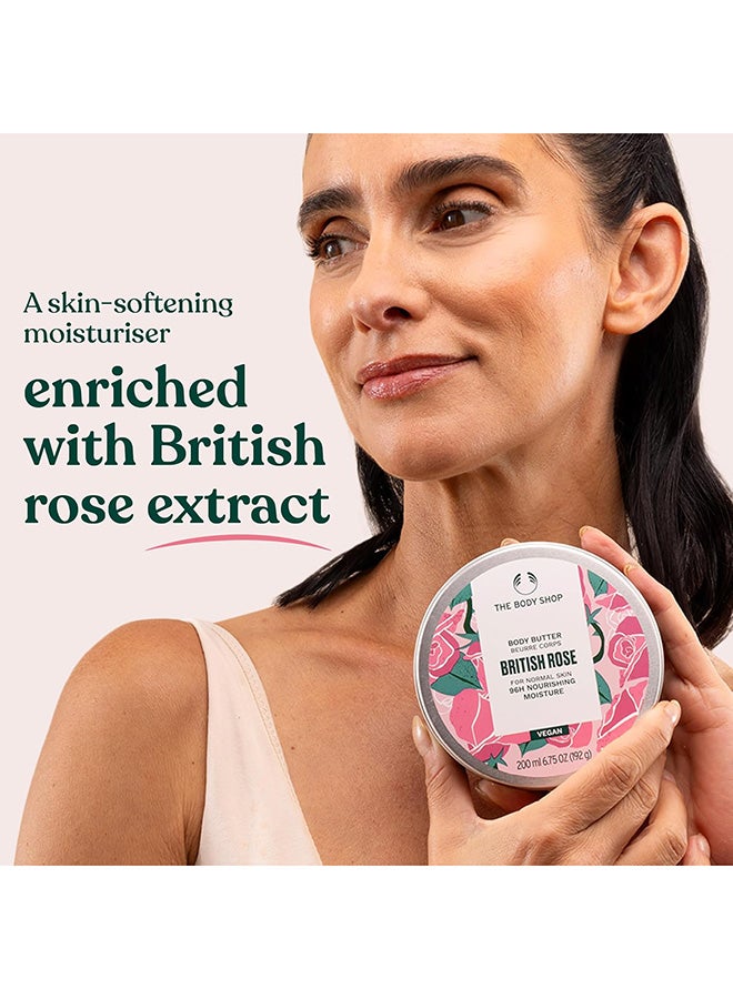 British Rose Body Butter – Deeply Nourishing Body Moisturiser with Hand-Picked British Rose Essence | Provides 24H Hydration, Instantly Reveals Healthy-Looking Radiant Glow | Non-Greasy Pink 200ml - image 4
