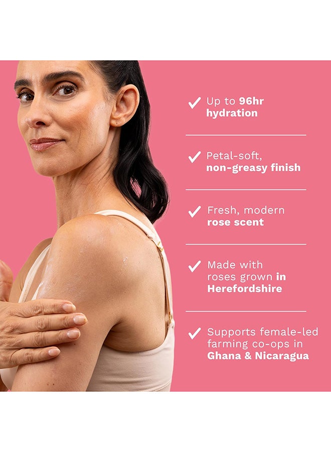 British Rose Body Butter – Deeply Nourishing Body Moisturiser with Hand-Picked British Rose Essence | Provides 24H Hydration, Instantly Reveals Healthy-Looking Radiant Glow | Non-Greasy Pink 200ml - image 5