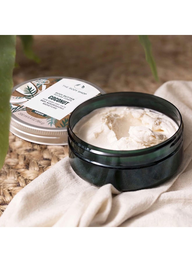 Coconut Body Butter – Deeply Nourishing Body Moisturiser with 96hr Hydration | Non-Sticky, Non-Greasy Formula | Protects and Softens Dry Skin White 200ml - image 4