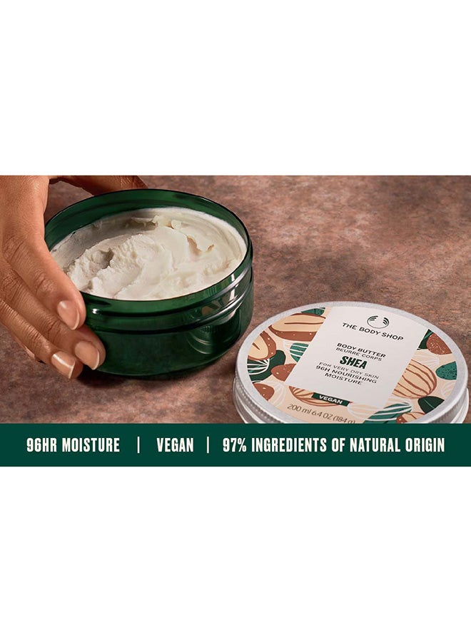 Shea Body Butter – Super-Rich Creamy Body Moisturiser with Shea Butter | Deeply Nourishes, Softens & Smooths Dry Skin | Intense Hydration, Delicious Nutty Scent Beige 200ml - image 5