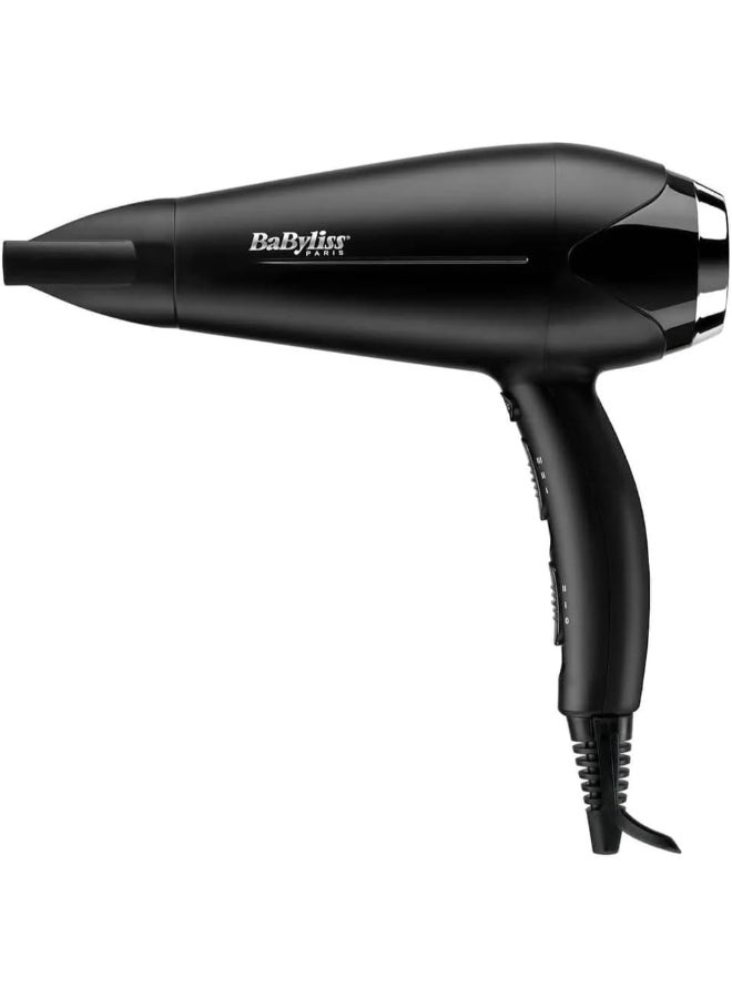 Hair Dryer Turbo Smooth 2200 | Powerful Dryer With Adjustable Speed Settings | Multiple Heat Settings For Customized Styling | Ionic Technology Reduces Frizz And Enhances Shine | D572DSDE Black - image 3