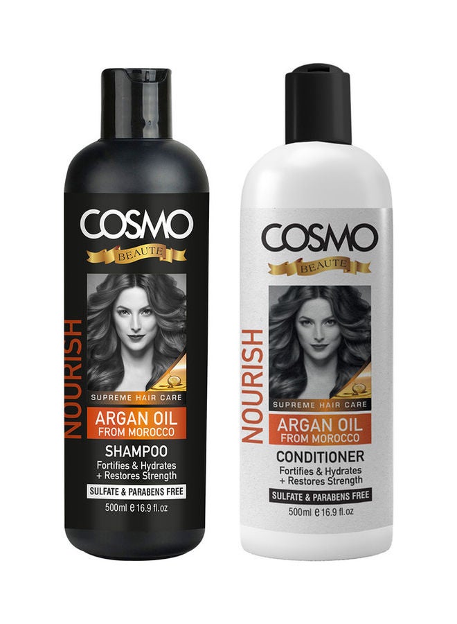 Set of Nourish Argan Oil Shampoo & Conditioner 1000ml