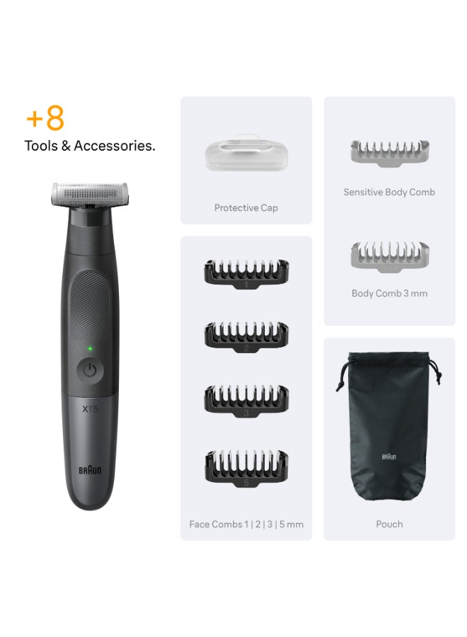 Braun All-in-One Series XT5, +8 Styling Tools, 4D Flex Blade, Style & Shave, XT5200 Black - image 7
