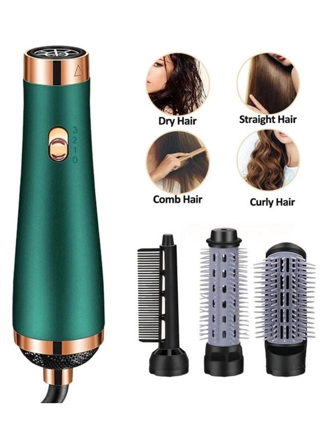 3 In 1 Hair Dryer Straightener Green 22x4cm