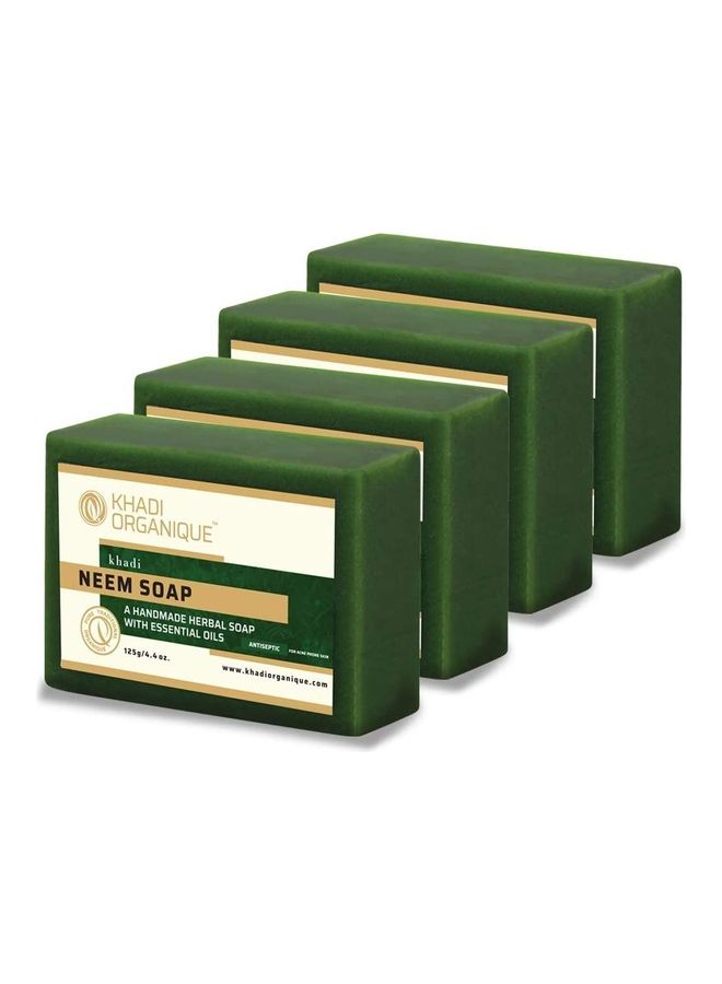 Pack Of 4 Natural Pure Neem Soap 4x125grams