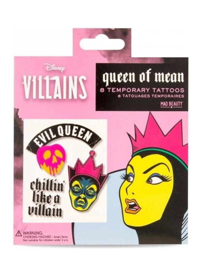 Disney Villains Queen Of Mean Temporary Tattoos Multicolour