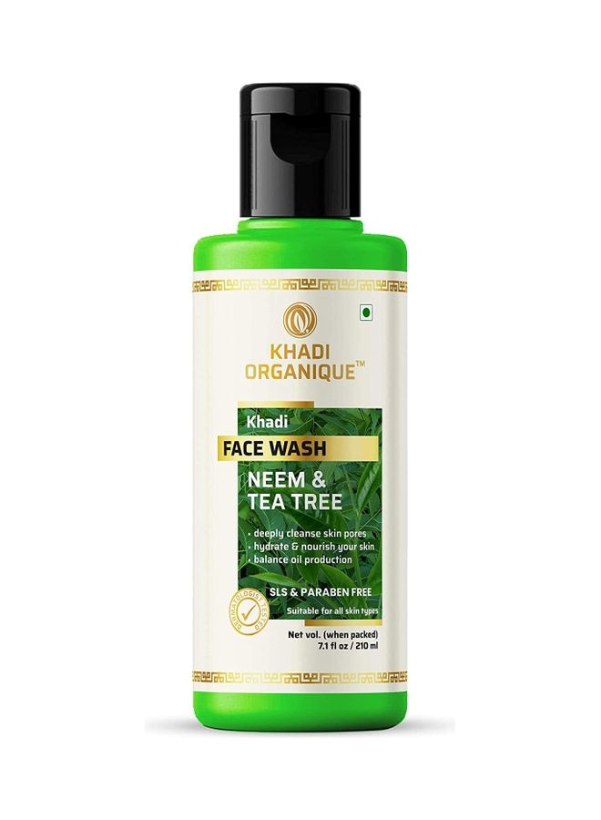 Neem and Tea Tree Face Wash Green 210ml