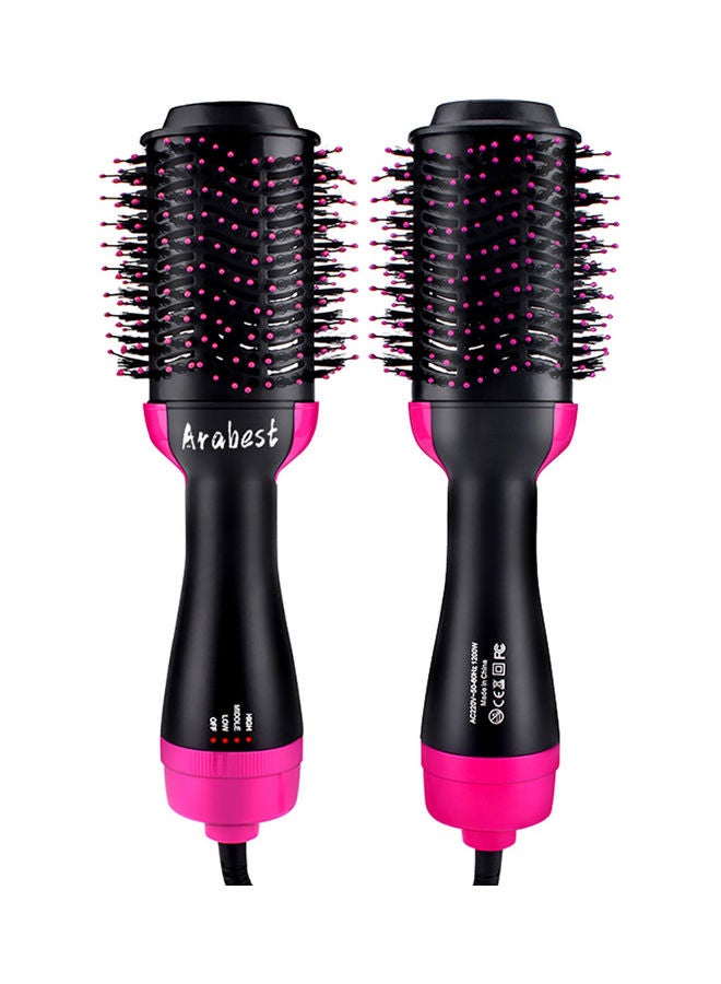 Electric Professional Hot Air Straight Curling Comb Black/Pink 34 x 7.5 x 5.5cm