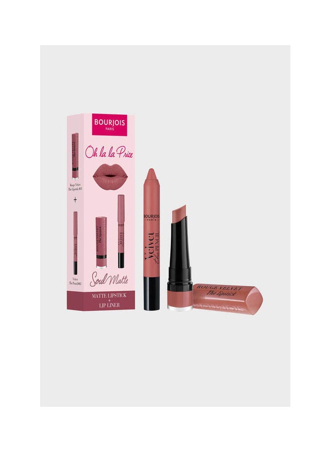 Oh La La Price Soul Matte Lipstick And Lip liner 13 Nohalicious